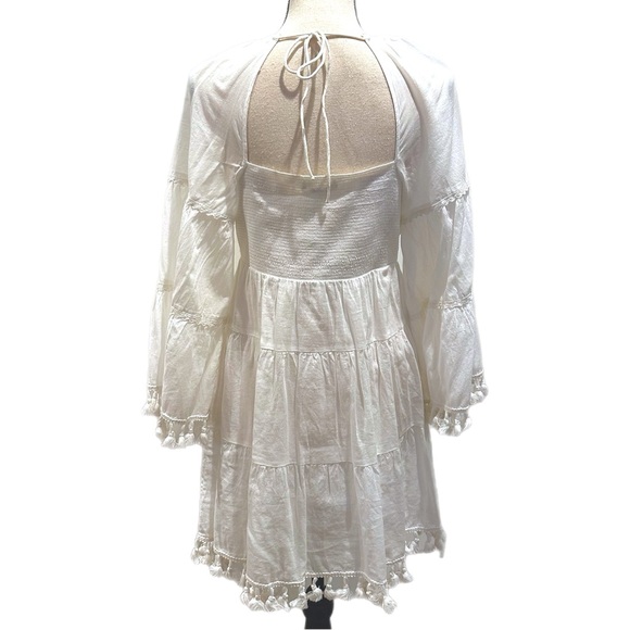 Alice + Olivia Alexandria Open Back Mini Tassel Tunic Dress - Picture 6 of 6